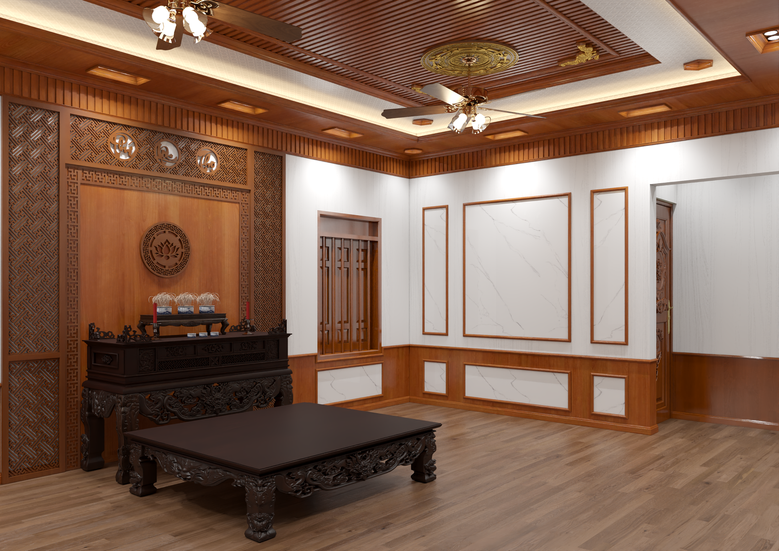 Thiết kế nội thất phòng thờ