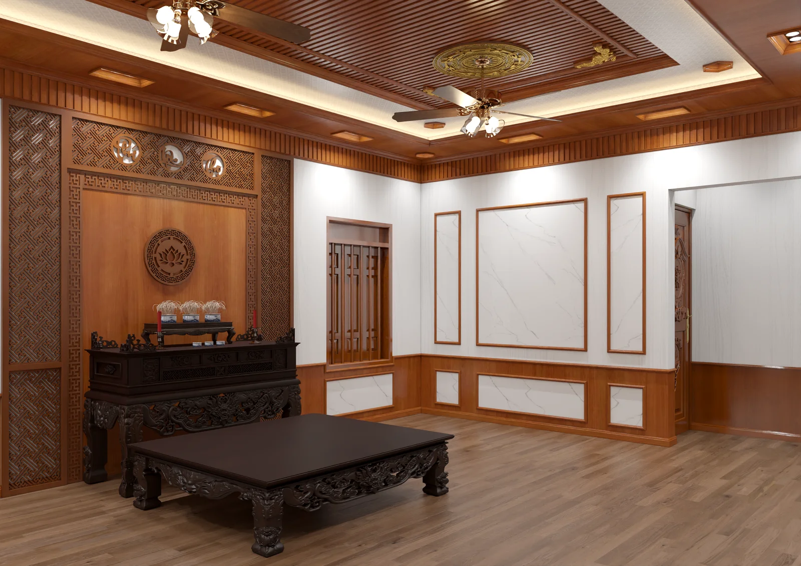 Thiết kế nội thất phòng thờ