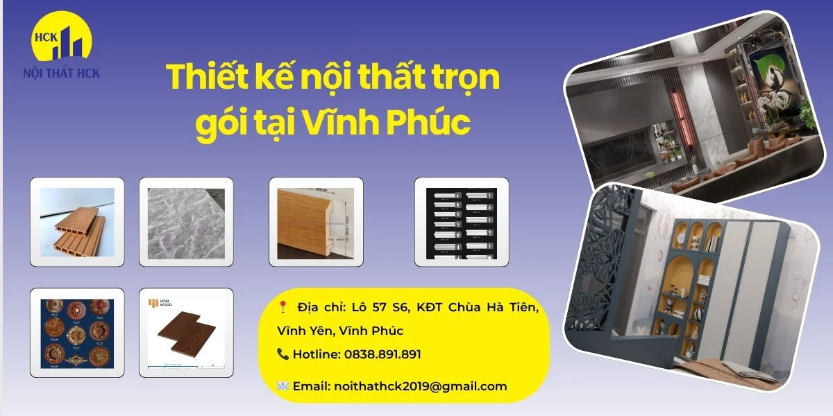 Thiết kế nội thất trọn gói tại Vĩnh Phúc