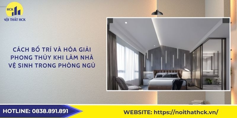 Cách bố trí và hóa giải phong thủy khi làm nhà vệ sinh trong phòng ngủ