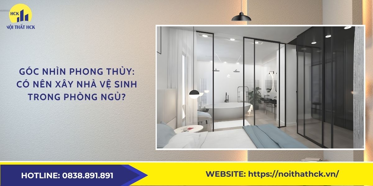 Có nên xây nhà vệ sinh trong phòng ngủ?