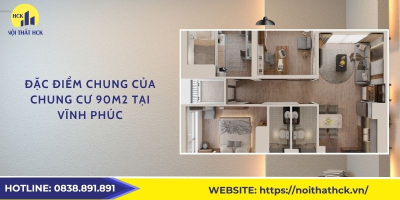 Đặc điểm chung của chung cư 90m2 tại Vĩnh Phúc
