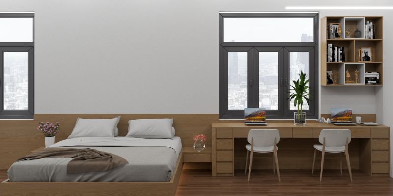 Hình ảnh thực tế dự án thiết kế nội thất phòng ngủ gỗ