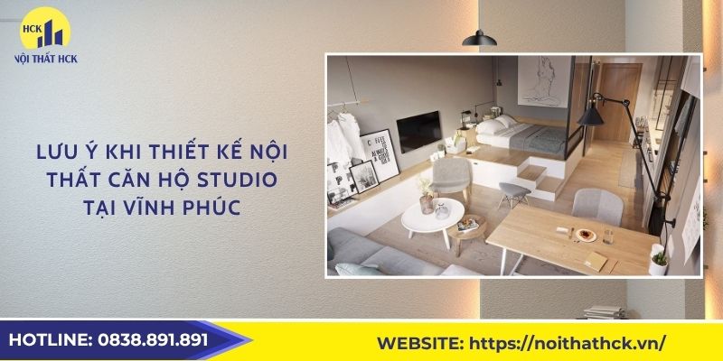 Lưu ý khi thiết kế nội thất căn hộ Studio