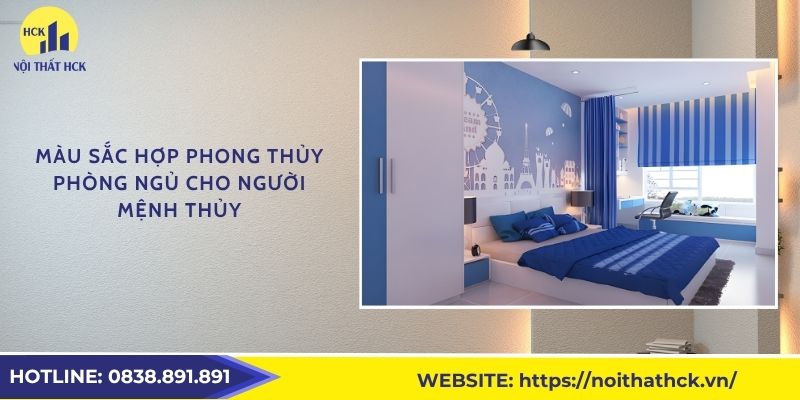 Màu sắc hợp phong thủy phòng ngủ cho người mệnh Thủy