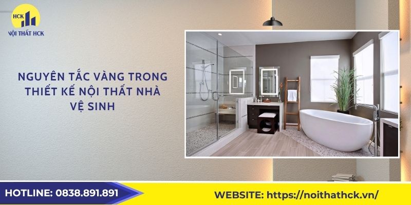 Nguyên tắc vàng trong thiết kế nội thất nhà vệ sinh