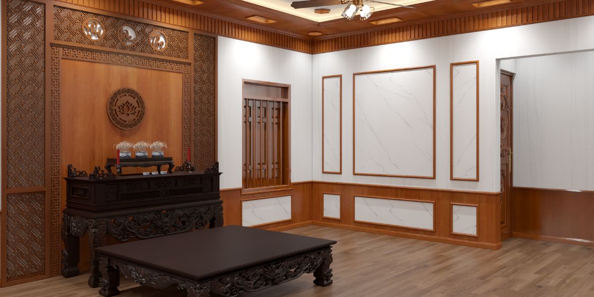 Dự án nội thất phòng thờ gỗ tại Vĩnh Phúc