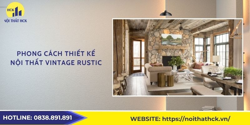 Phong cách thiết kế nội thất Vintage Rustic