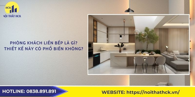 Phòng khách liền bếp là gì?