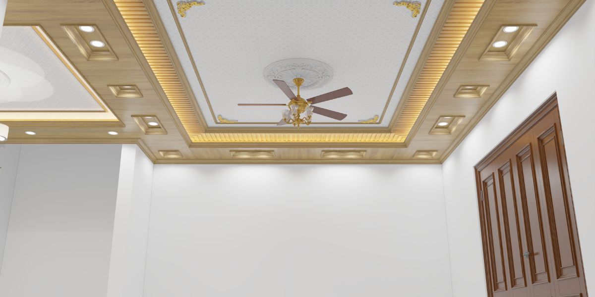 Thi công trần phòng khách tại Vĩnh Phúc