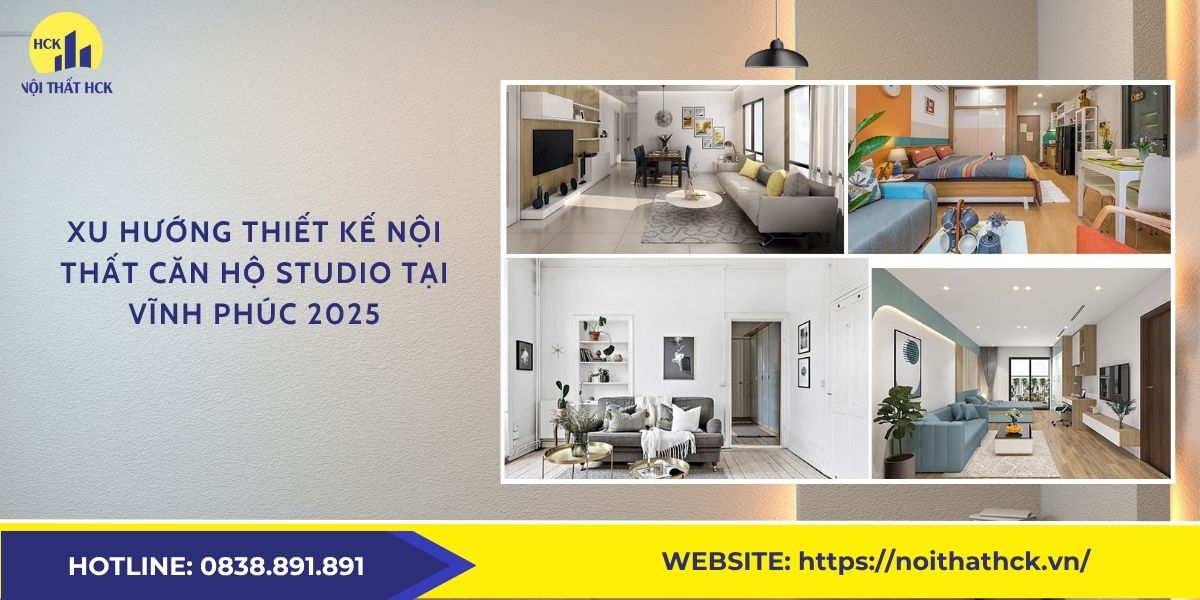 Xu hướng thiết kế nội thất căn hộ Studio tại Vĩnh phúc