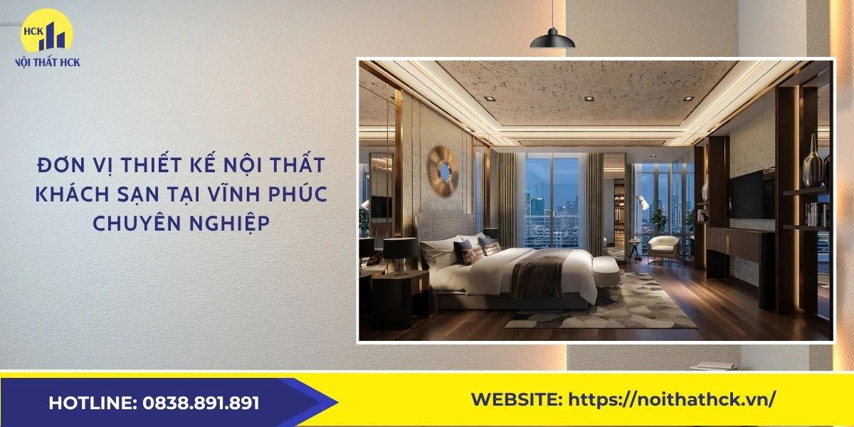 Đơn vị thiết kế nội thất khách sạn tại Vĩnh Phúc