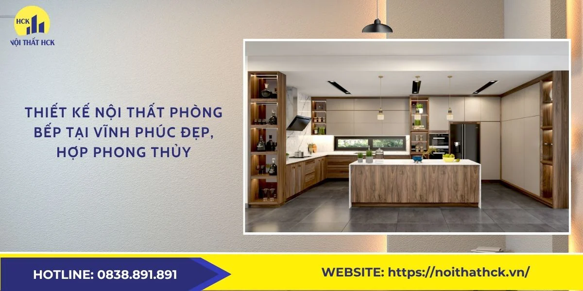 Thiết kế nội thất phòng bếp tại Vĩnh phúc