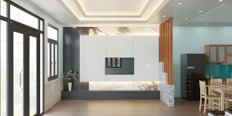Dự án thiết kế nội thất phòng khách tại Vĩnh Yên