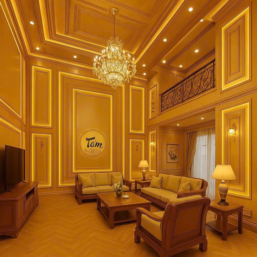 Hạng mục thiết kế và thi công phòng khách tại Vĩnh Phúc