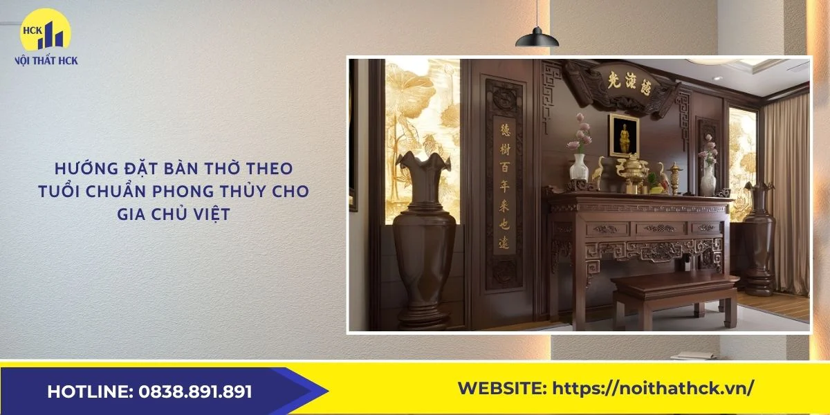 Hướng đặt bàn thờ theo tuổi chuẩn phong thủy cho gia chủ Việt