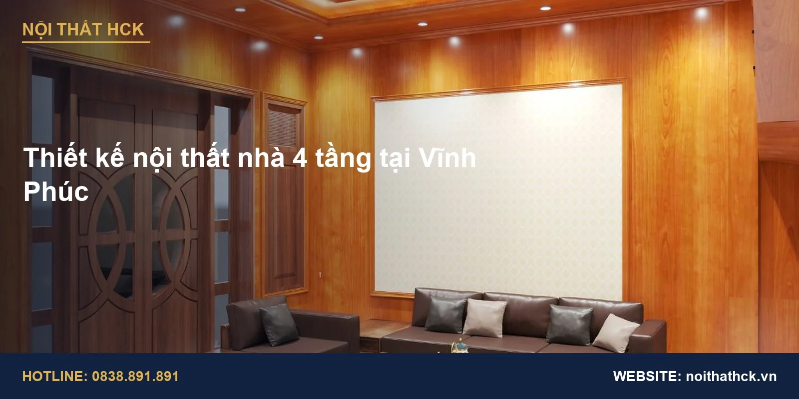 Thiết kế nội thất nhà 4 tầng tại Vĩnh Phúc