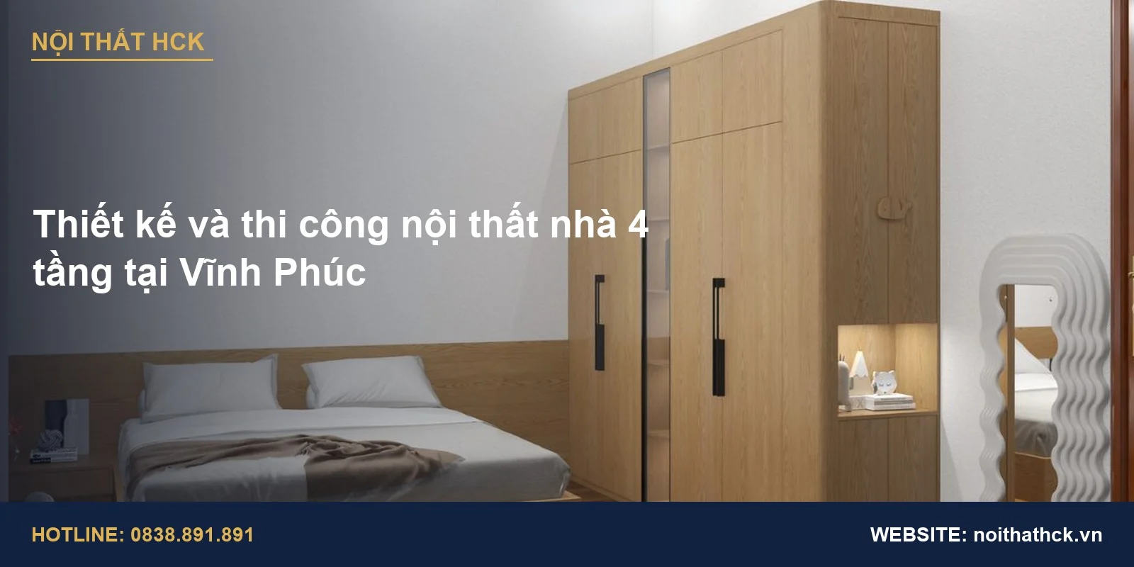 Thiết kế và thi công nội thất nhà 4 tầng tại Vĩnh Phúc